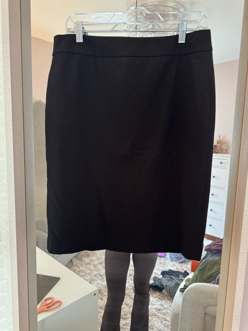 Calvin Klein Black Tailored Pencil Skirt